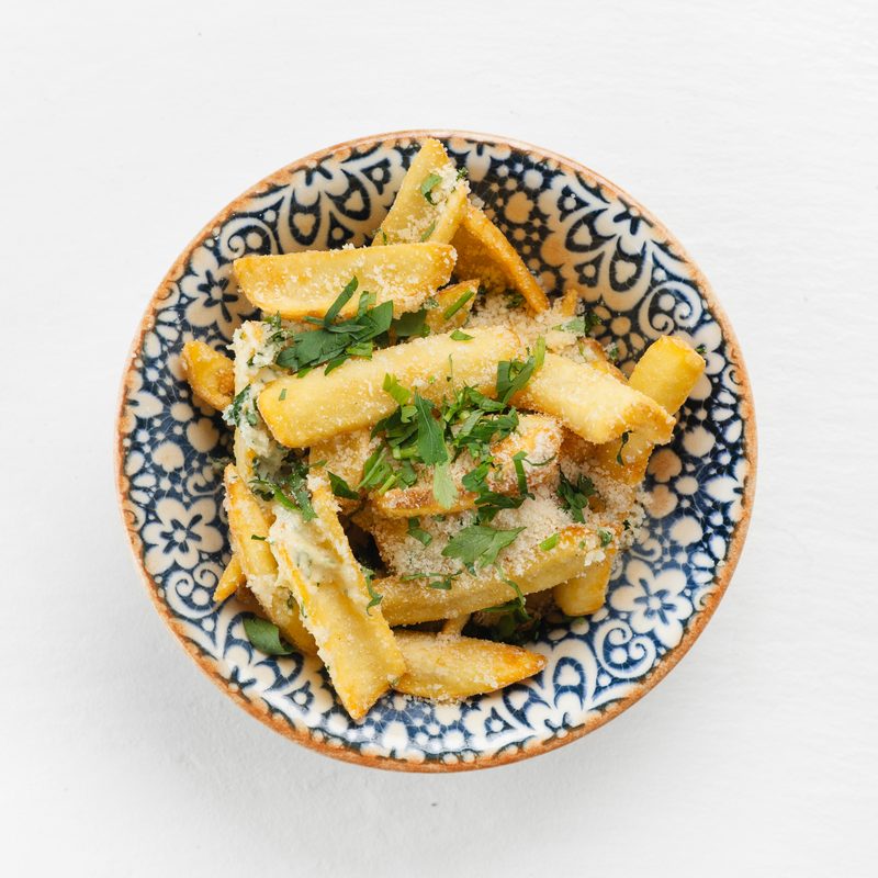 Fries with Parmesan, Garlic & Parsley